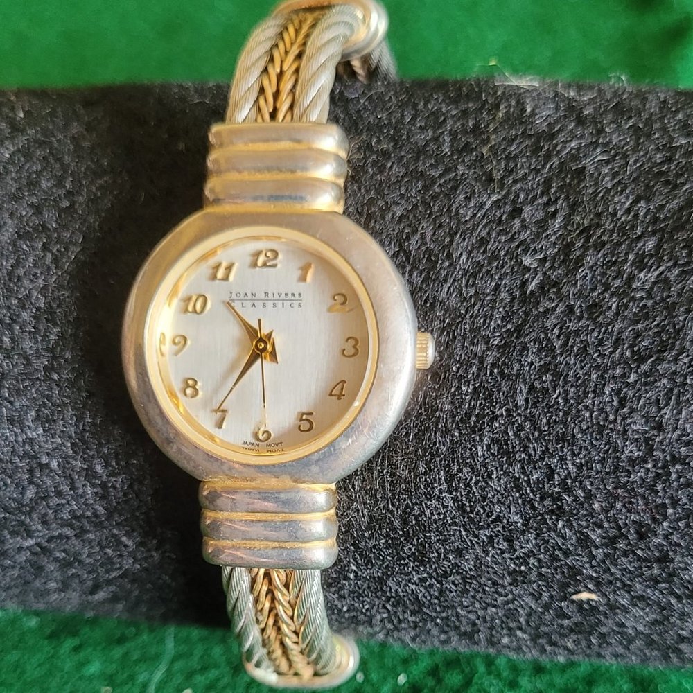 Joan Rivers silver/goldtone watch